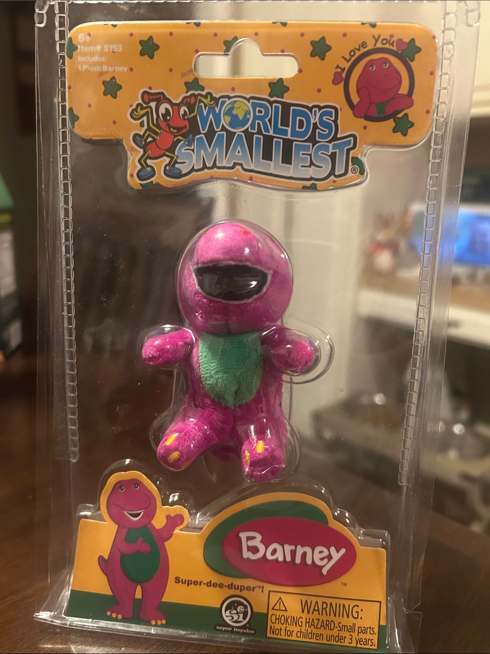 Barney mini plush World's Smallest Barney Super-dee-duper! New in sealed plastic